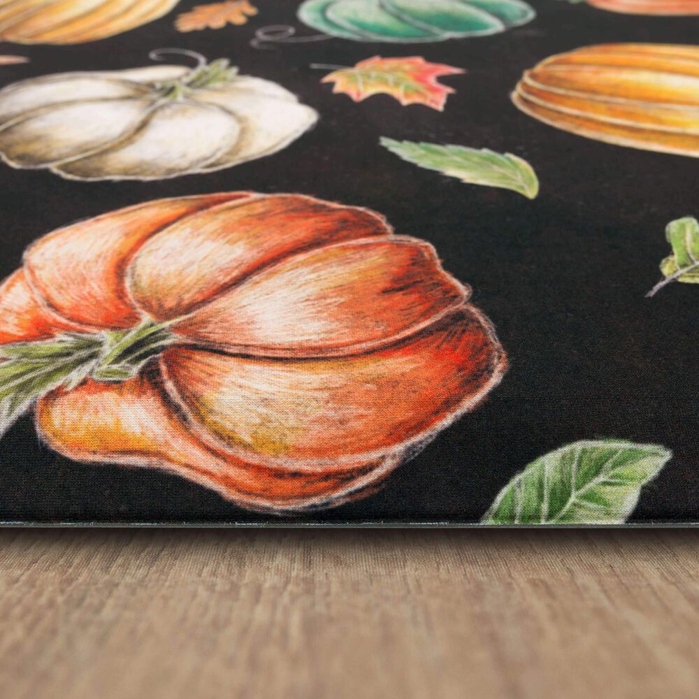 Mohawk Dri-Pro Harvest Chalk Pumpkin 1&#39;6&quot; x 2&#39;6&quot; Multicolor Door Mat, , large