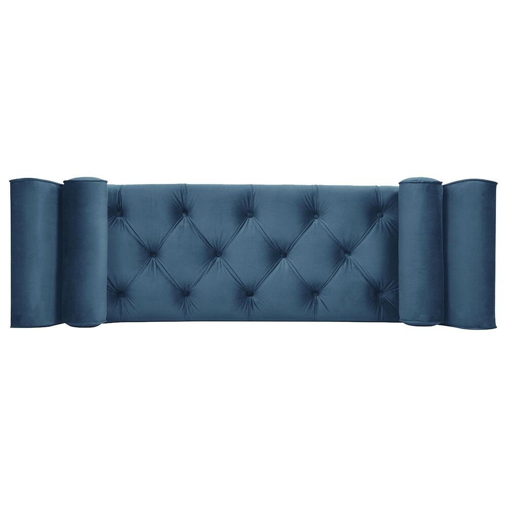 Jennifer Taylor Home Alma Entryway Bench in Satin Teal Blue NFM