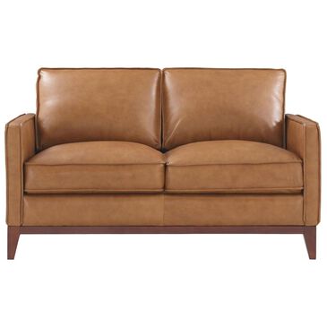 Italiano Furniture Newport Leather Loveseat in Camel, , large