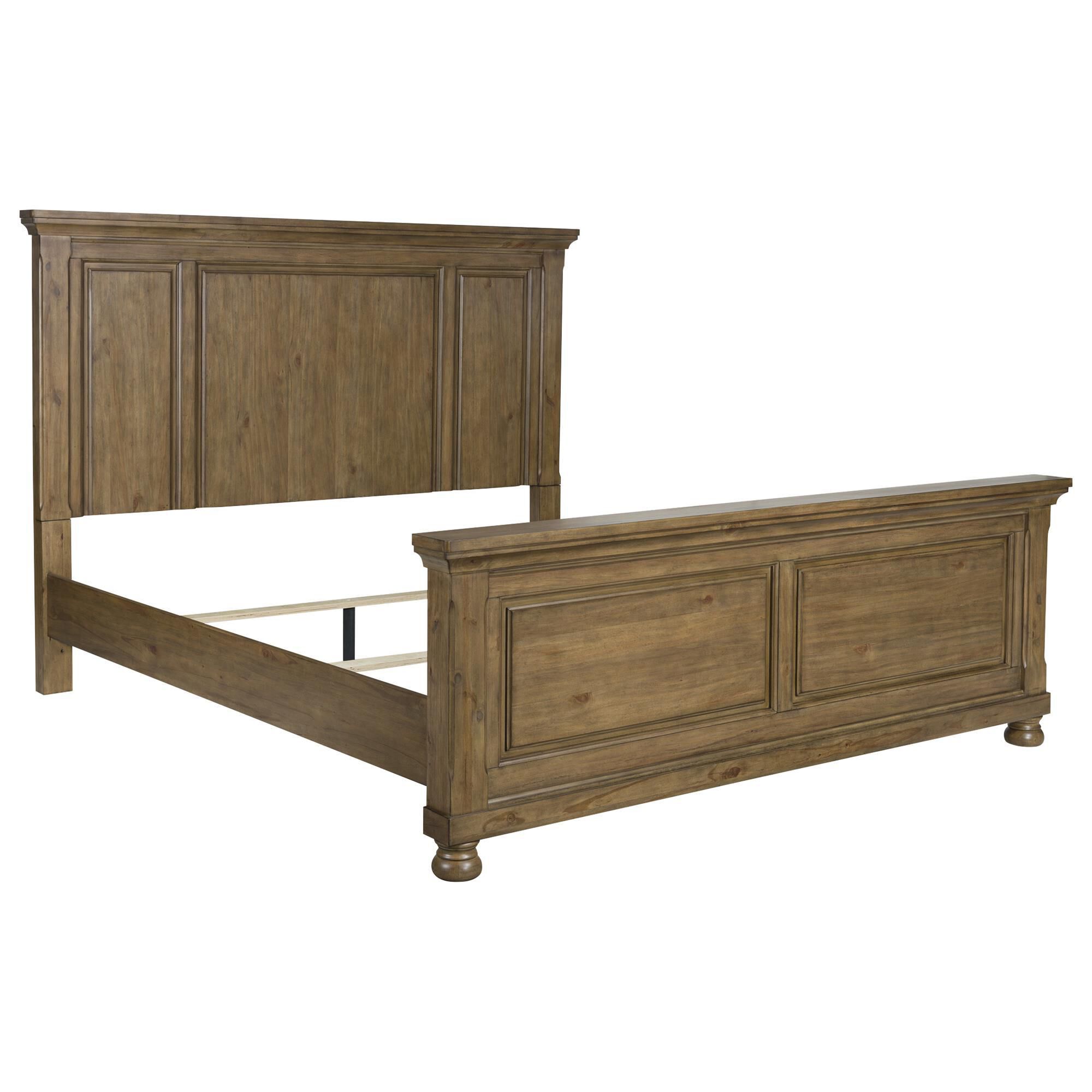 Ashley Feddinger King Panel Bed in Chestnut Brown