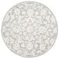 Safavieh Micro-Loop Floral 5" Round Grey and Ivory Area Rug, , large