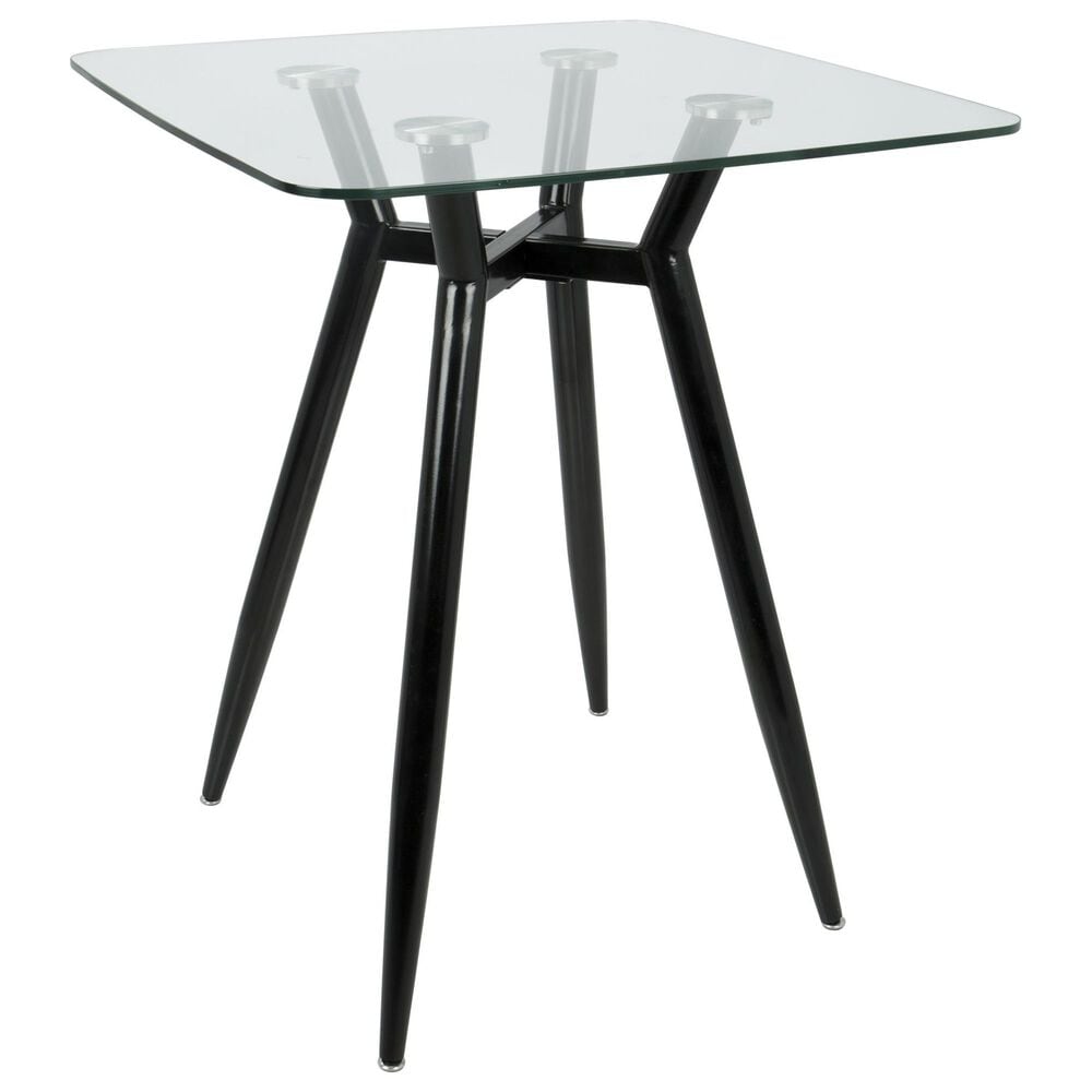 Lumisource Clara Counter Height Table in Black and Clear - Table Only, , large