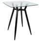 Lumisource Clara Counter Height Table in Black and Clear - Table Only, , large