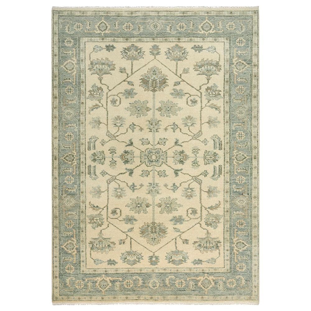 RIZZY Belmont 6" x 9" Ivory and Blue Area Rug, , large