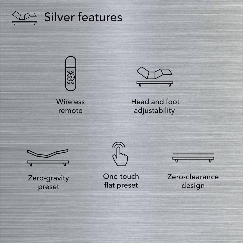 Serta Perfect Sleeper Select Leawood Plush Pillow Top King Mattress with Serta Silver Baselogic Adjustable Base, , large