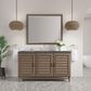 James Martin Vanities Portland 60" Single Bathroom Vanity in Whitewashed Walnut with 3 cm Parisien Bleu Quartz Top and Rectangular Sink, , large