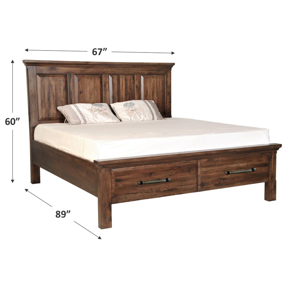 Napa Furniture Design Hill Crest Queen Storage Bed in Dark Chestnut, , large