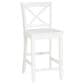 Linon Home Decor Torino X-Back Counter Stool in White, , large