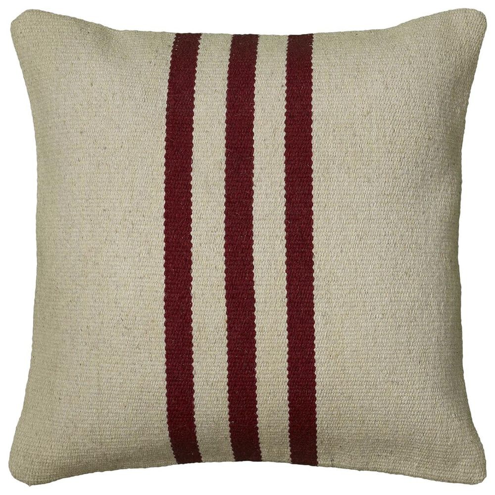 Rizzy Home 18" x 18" Pillow Cover in Neutral and Red, , large