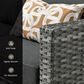 HOMLUX 4-Piece Outdoor Sofa Set in Black, , large