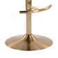 LumiSource Renee Adjustable Swivel Bar Stool with Black Faux Leather Upholstery in Gold (Set of 2), , large