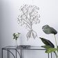 Maple and Jade 39" x 27" Glam Flowers Wall Decor in Silver, , large