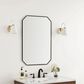 James Martin Vanities Rohe 24" Octagonal Mirror in Matte Black, , large