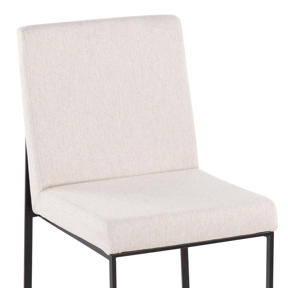 Lumisource Fuji Dining Chair with Beige Cushion in Black &#40;Set of 2&#41;, , large