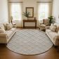 Dalyn Rug Company Soft Essentials Plaid Taupe 8" Round Indoor/Outdoor Area Rug, , large