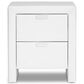 Baxton Studio Frey 2-Drawer Nightstand in White, , large