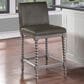 OSP Home Abbott 26" Counter Stool with Pewter Cushion in Brushed Grey, , large
