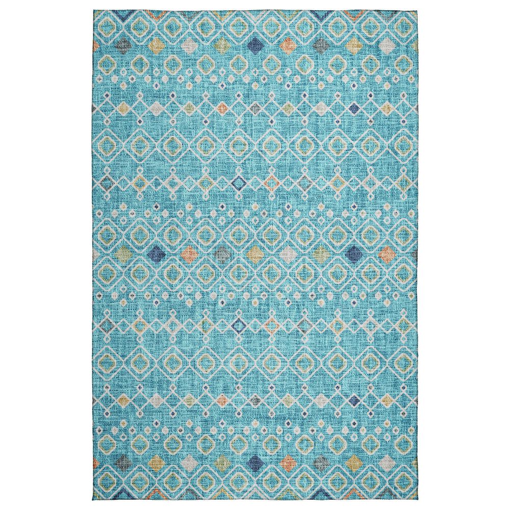 Dalyn Rug Company Portico PO4 Teal 10" x 14" Area Rug, , large