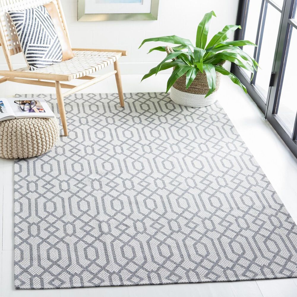 Safavieh Martha Stewart Cotton 4&#39; x 6&#39; Silver and Grey Area Rug, , large