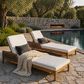 Hearth and Haven Outdoor Chaise Lounge in Beige (Set of 2), , large