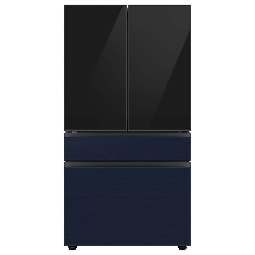 Samsung Bespoke 4-Door French Door Refrigerator Middle Panel in Navy Steel, , large