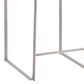 LumiSource Fuji 26" Counter Stool with White Upholstery in Stainless Steel (Set of 2), , large