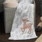 Lambs and Ivy Deer Park Baby Blanket in Brown, White and Grey, , large