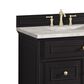 James Martin Vanities Lorelai 36" Single Vanity in Black Onyx with 3 cm Victorian Silver Quartz Top, , large