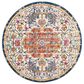 Safavieh Madison MAD447A 5" Round Ivory and Orange Area Rug, , large