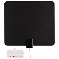 RCA Ultra Thin Multi-Directional Amplified Indoor Antenna with Signal Meter