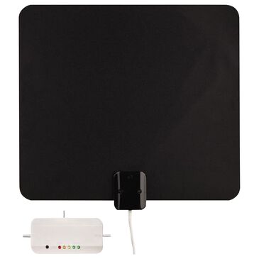 RCA Ultra Thin Multi-Directional Amplified Indoor Antenna with Signal Meter, , large