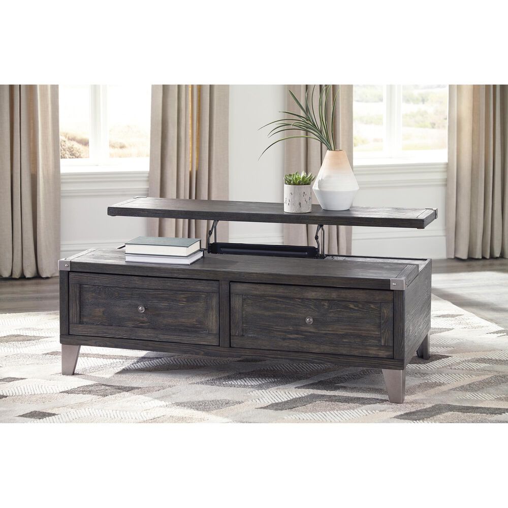 Ashley Todoe Lift Top Cocktail Table in Dark Gray, , large