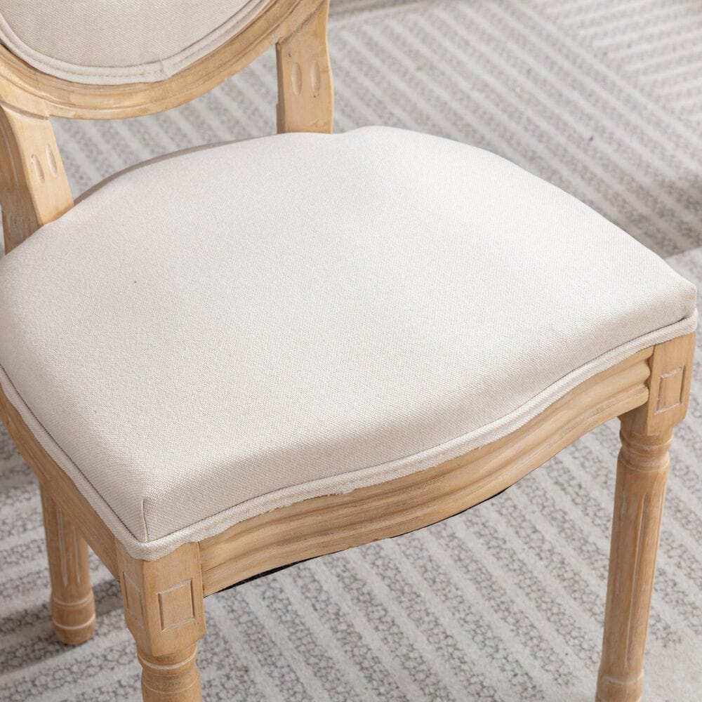 Hearth and Haven Upholstered Side Chair in Beige (Set of 2), , large
