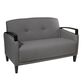 OSP Home Main Street Loveseat in Woven Charcoal Fabric, , large