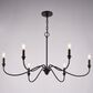 Vaxcel Annabelle 36" 6-Light Chandelier in Matte Black, , large