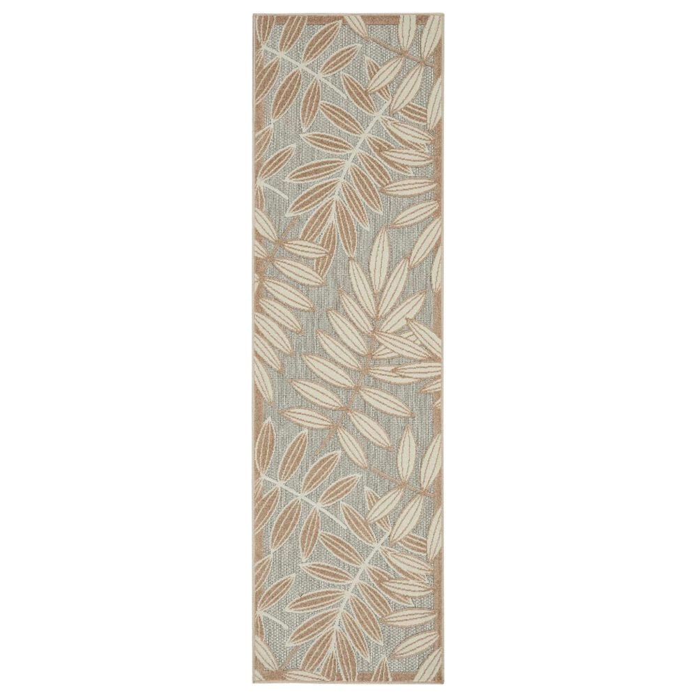 Nourison Aloha Tropical 2"3" x 8" Natural Indoor/Outdoor Runner, , large