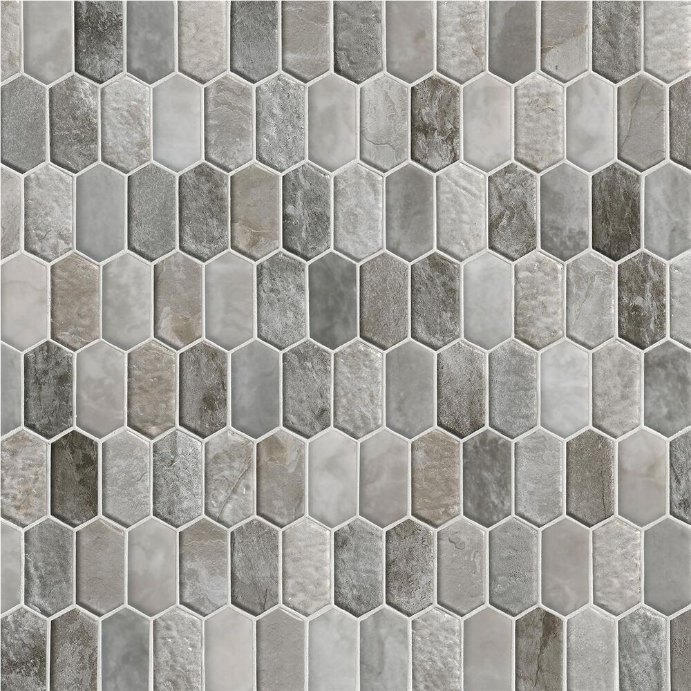 MS International Savoy Brown 12" x 12" Picket Glass Mosaic Sheet, , large