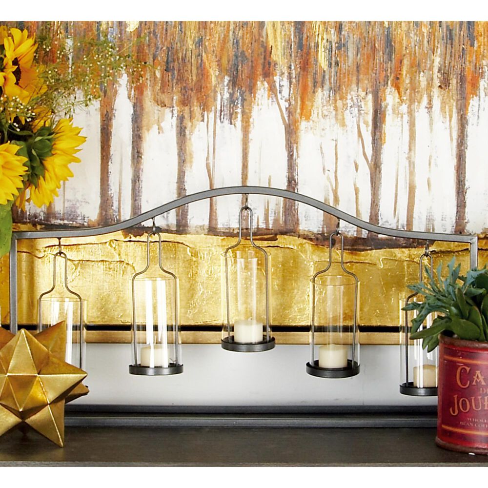 Maple and Jade 12" x 24" Candle Holder in Black, , large