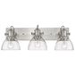 Golden Lighting Hines 3-Light Bath Vanity with Seeded Glass in Pewter, , large