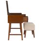 Linon Home Decor Viola Vanity with Stool in Walnut, , large