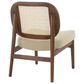 Coaster Rayo Accent Armless Chair with Rattan Cane Back in Camel, , large