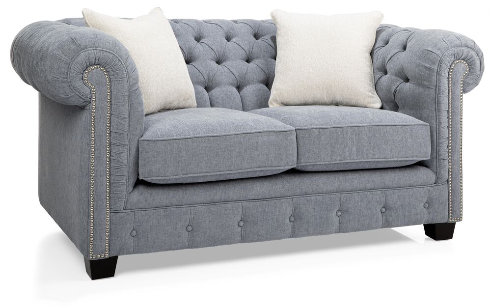 Decor-Rest Furniture Stationary Loveseat in Antonia Sky, , large