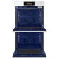 Samsung Bespoke 2-Piece Kitchen Package with White Bespoke 30" Double Wall Oven and Black 36" Induction Cooktop, , large