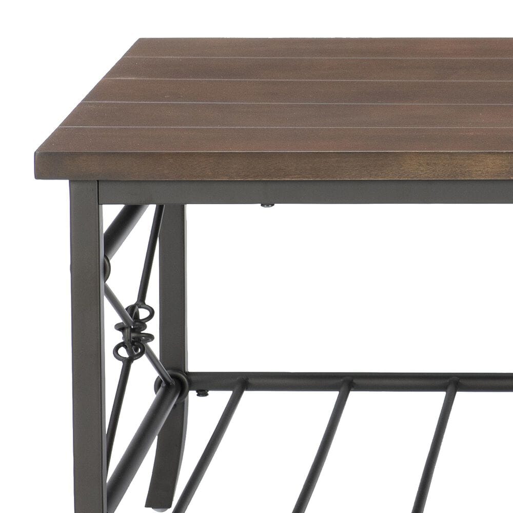 Linden Boulevard Harrison 3-Piece Table Set in Chestnut Brown and Dark Bronze, , large