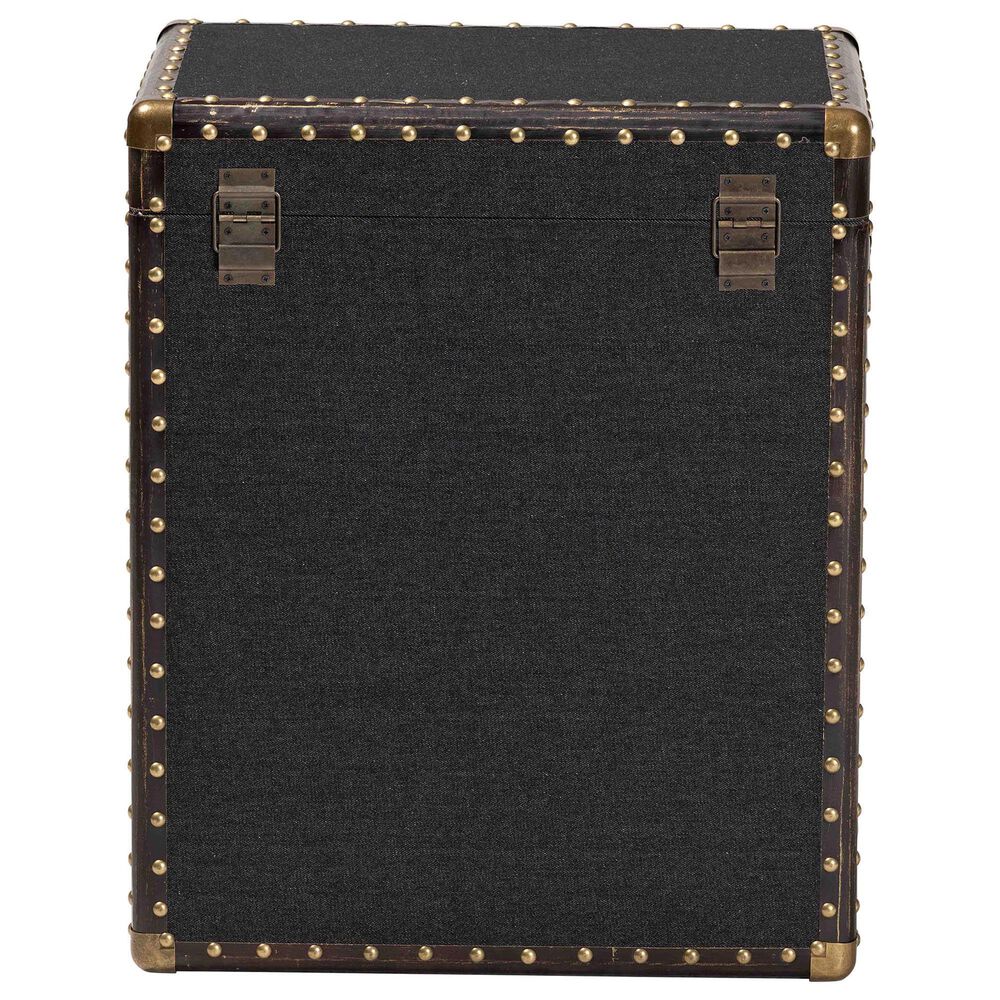 Baxton Studio Agatha 2-Drawer Storage Trunk in Black, , large