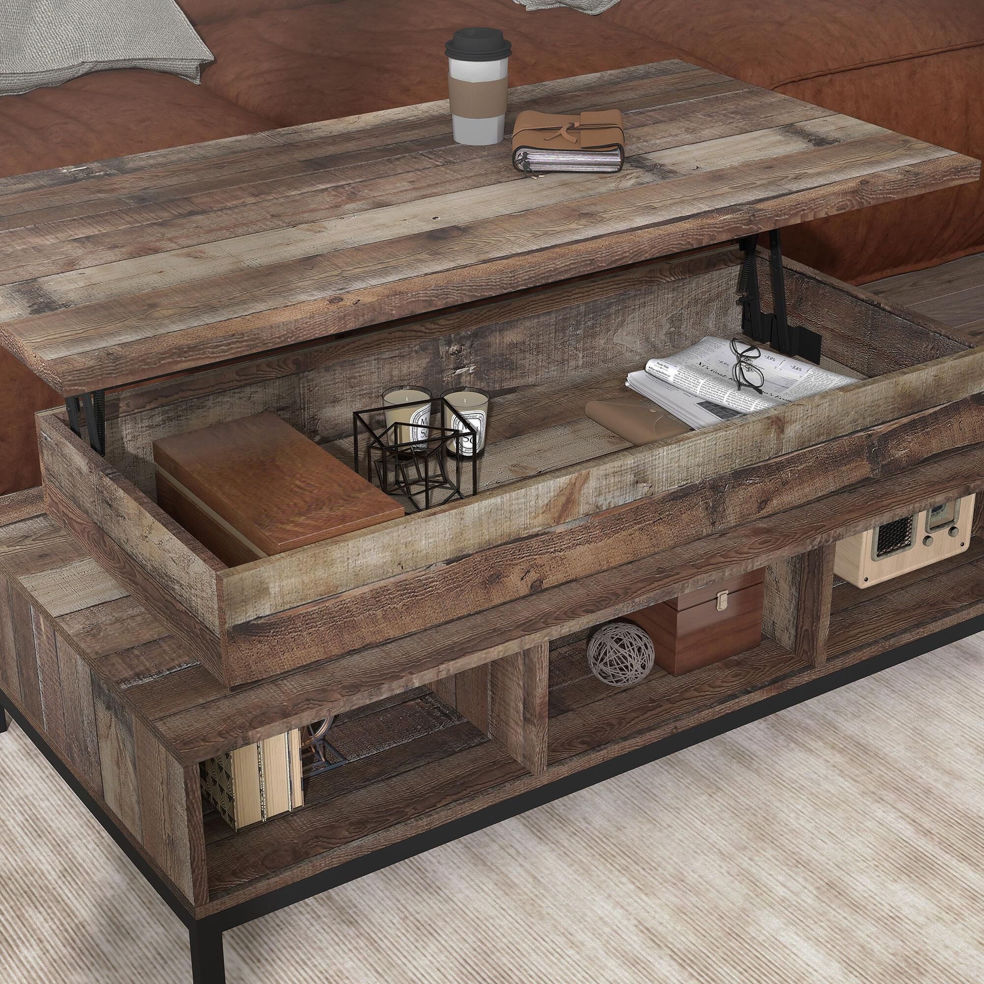Barnwood lift top coffee on sale table