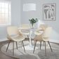 LumiSource Fabrico Side Chair with Cream Faux Leather Cushion in Antique Copper (Set of 2), , large