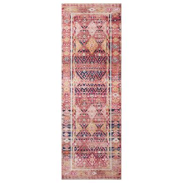 Loloi II Layla  2" x 5" Magenta and Multicolor Area Rug, , large