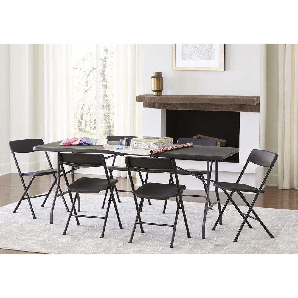 DHP 6&#39; Folding Table in Black, , large