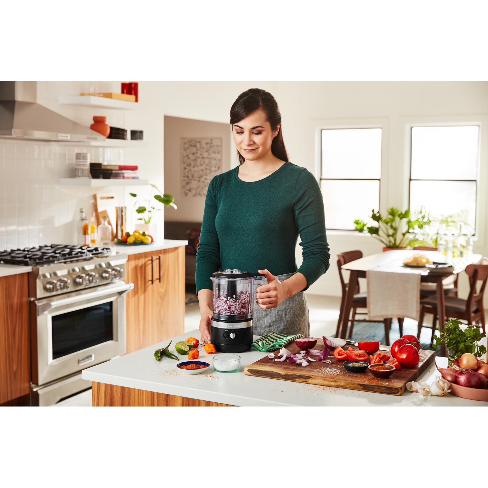 KitchenAid Cordless 5 Cup Food Chopper in Matte Black NFM